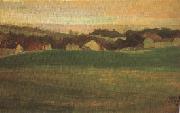Meadow with Village in Background II (mk12) Egon Schiele